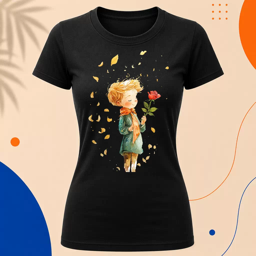 Dámské tričko - Růžový sen - Malý princ - Le petit prince